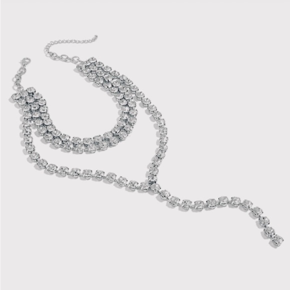 Multi Layer Crystal Necklace - Picture 2 of 3